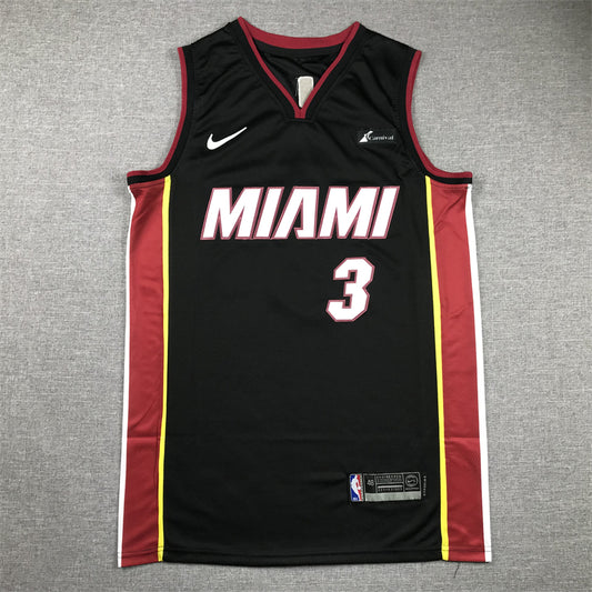 Men's Miami Heat Dwyane Wade #3 Black 2022/23 Swingman Jersey1 - Icon Edition