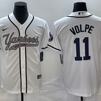 Men's New York Yankees Anthony Volpe #11 White Player Jersey1 Joint Edition