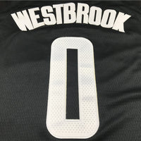 Men's Houston Rockets Russell Westbrook #0 NBA Black Classics Swingman Jersey1