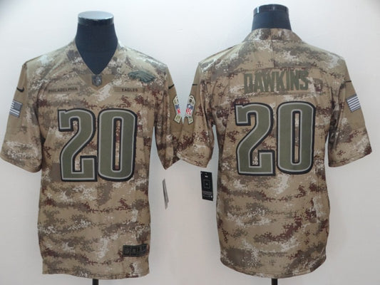 Men's Philadelphia Eagles Brian Dawkins #20 Camouflage Game Jersey1