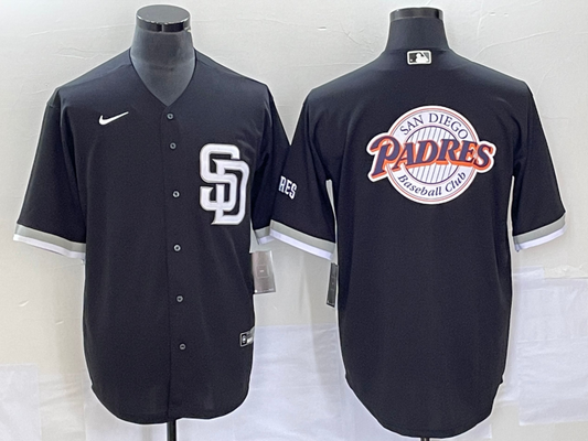 Men's San Diego Padres Black Replica Player Jersey1