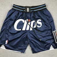 Men's LA Clippers Navy 2023/24 Pocket Shorts1 City Edition