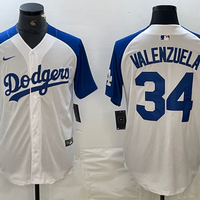 Men's Los Angeles Dodgers Fernando Valenzuela #34 White Limited Jersey1