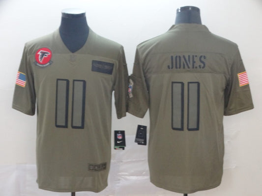 Men's Atlanta Falcons Julio Jones #11 Brown Game Jersey1