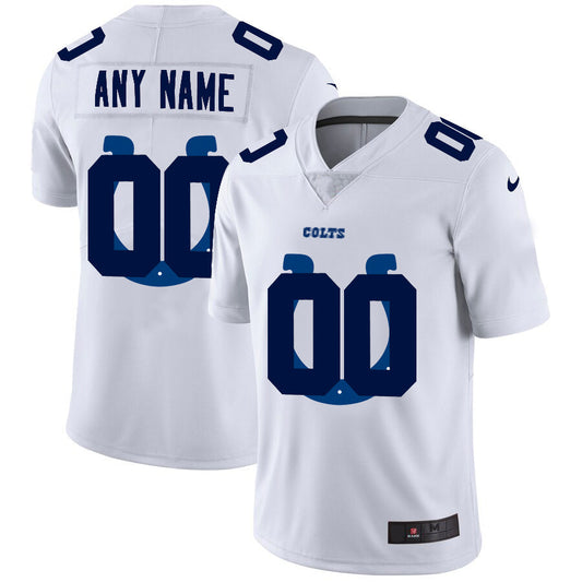 Custom1 Indianapolis Colts White Team Big Logo Vapor Untouchable Limited Jersey1 Stitched American Football Jerseys