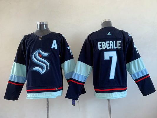 Men's Seattle Kraken Jordan Eberle #7 Navy Home Breakaway Player Jersey1