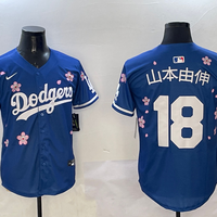 Men's Los Angeles Dodgers Yoshinobu Yamamoto #18 Royal Alternate Replica Player Jersey1