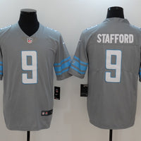 Men's Detroit Lions Matthew Stafford #9 Gray Game Jersey1