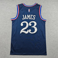 Men's Philadelphia 76ers LeBron James #23 Navy 2025/26 Swingman Jersey - City Edition