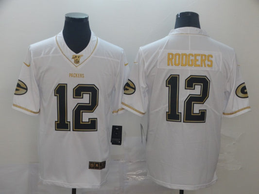 Men's Green Bay Packers #12 Aaron Rodgers White Game Jersey1
