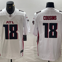 Men's Atlanta Falcons Kirk Cousins #18 White Game Player Jersey1