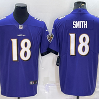 Men's Baltimore Ravens Roquan Smith #18 Purple Game Jersey1
