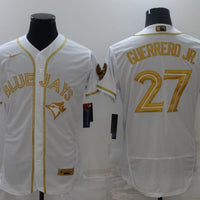Men's Toronto Blue Jays Vladimir Guerrero Jr. #27 White Replica Player Jersey1