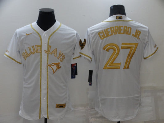 Men's Toronto Blue Jays Vladimir Guerrero Jr. #27 White Replica Player Jersey1