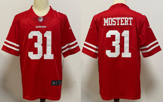 Men's San Francisco 49ers Raheem Mostert #31 Red Game Player Jersey1
