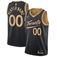 Men's Toronto Raptors Black 2020/21 Swingman Custom Jersey1 - City Edition