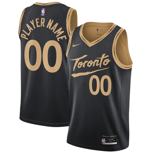Men's Toronto Raptors Black 2020/21 Swingman Custom Jersey1 - City Edition