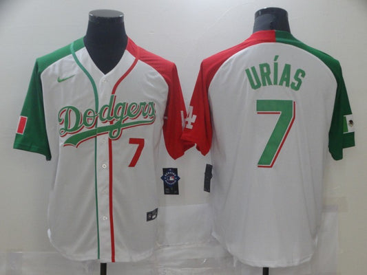 Men's Los Angeles Dodgers Julio Urias #7 White Stitched Baseball Jersey1