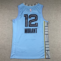Men's Memphis Grizzlies Ja Morant #12 Light Blue 2022/23 Statement Edition Swingman Jersey1