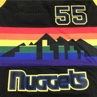 Men's Denver Nuggets Dikembe Mutombo 1991-92 Black Hardwood Classics Swingman Jersey1
