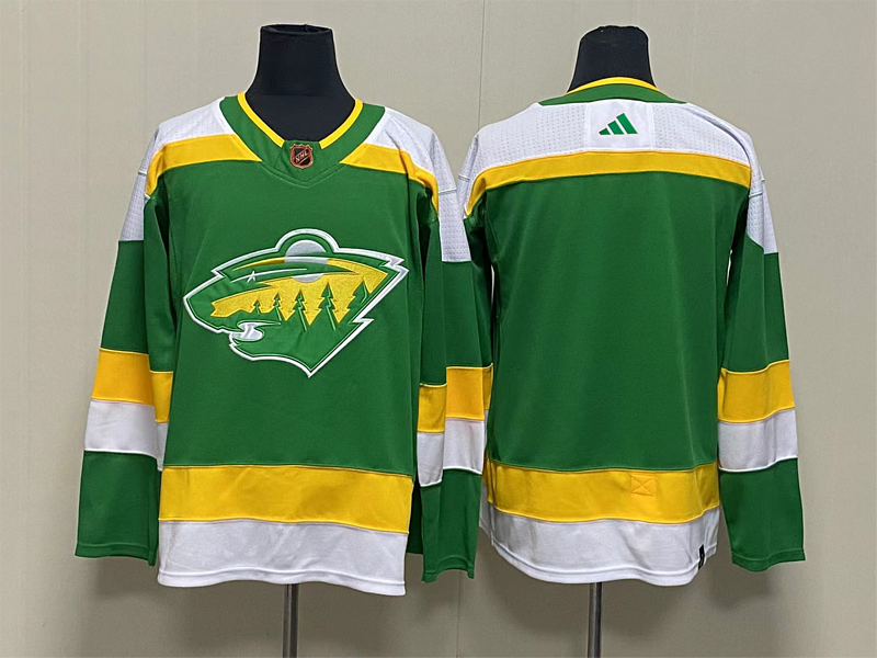 Men's Minnesota Wild Green Alternate Premier Breakaway Blank Jersey1