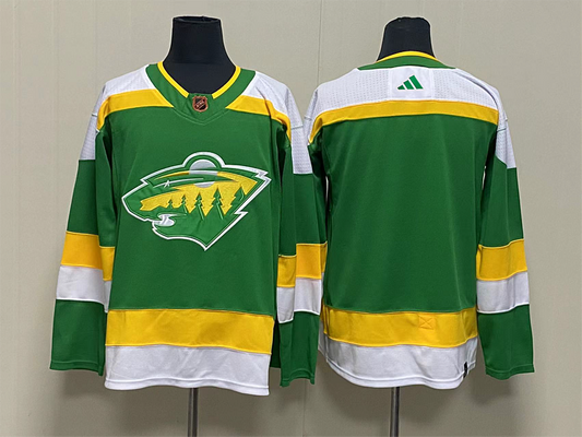 Men's Minnesota Wild Green Alternate Premier Breakaway Blank Jersey1
