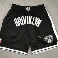 Men's Brooklyn Nets Black Pocket Shorts1