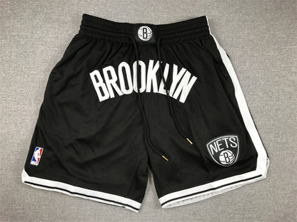 Men's Brooklyn Nets Black Pocket Shorts1