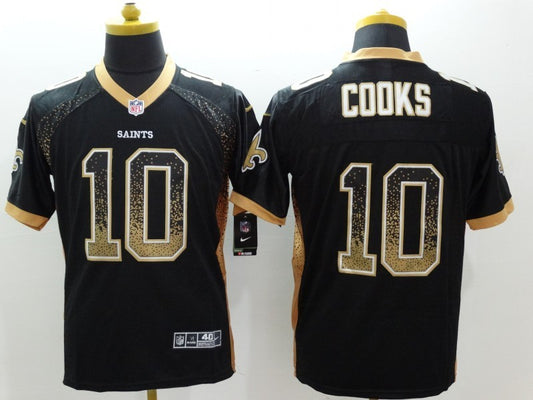 Men's New Orleans Saints Brandin Cooks #10 Black Game Jersey1