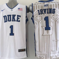 Men's Duke Blue Devils Kyrie Irving #1 White Player Jersey