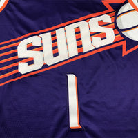 Men's Phoenix Suns Devin Booker #1 Purple 2023/24 Fast Break Replica Jersey1 - Icon Edition