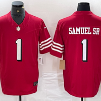 Men's San Francisco 49ers Deebo Samuel Sr #1 Scarlet Alternate Vapor F.U.S.E. Limited Jersey1