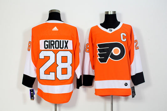 Men's Philadelphia Flyers Claude Giroux #28 Orange Player Game Jersey1