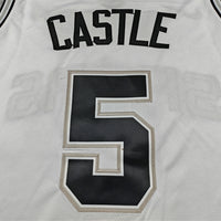 Men's San Antonio Spurs Stephon Castle #5 White Swingman Jersey - Association Edition