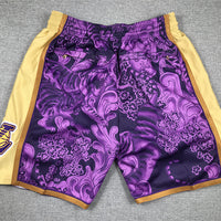 Men's Los Angeles Lakers Purple Year of the Tiger Edition Pocket Shorts1