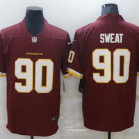 Men's Washington Commanders Montez Sweat #90 Red Game Jersey1