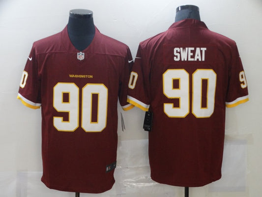Men's Washington Commanders Montez Sweat #90 Red Game Jersey1