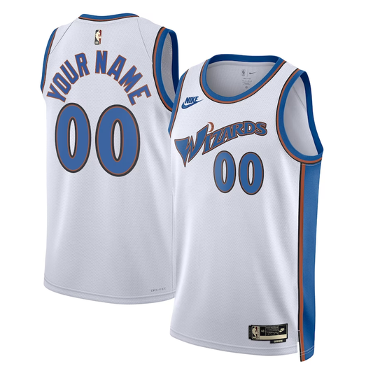 Men's Washington Wizards White 2022/23 Custom Swingman Jersey1 - Classic Edition