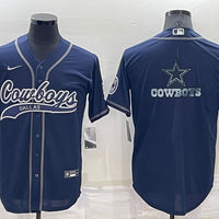 Men's Dallas Cowboys Navy Game Jersey1