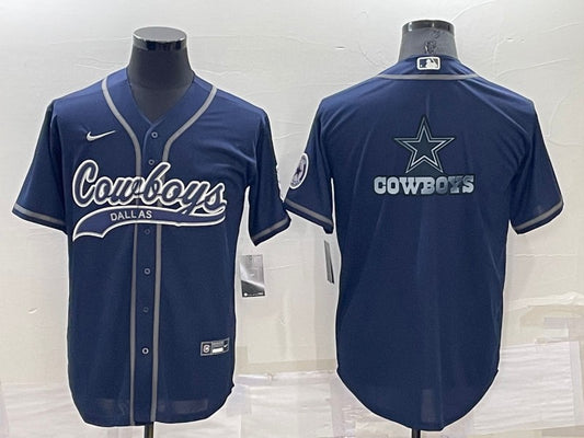 Men's Dallas Cowboys Navy Game Jersey1