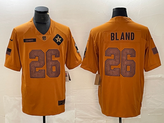 Men's Dallas Cowboys DaRon Bland #26 Brown 2023 Salute To Service Retired Player Limited Jersey1