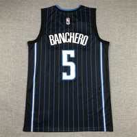 Men's Orlando Magic Paolo Banchero #5 Black 2022/23 Swingman Jersey1 - Icon Edition