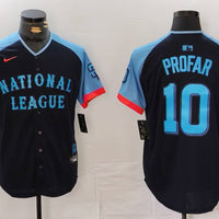 Men's National League Jurickson Profar #10 Navy 2024 MLB All-Star Game Limited Player Jersey1
