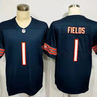 Men's Chicago Bears Justin Fields #1 Navy Vapor Limited Jersey1