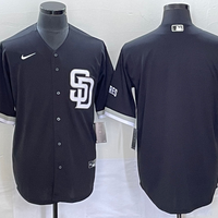 Men's San Diego Padres Black Replica Blank Jersey1