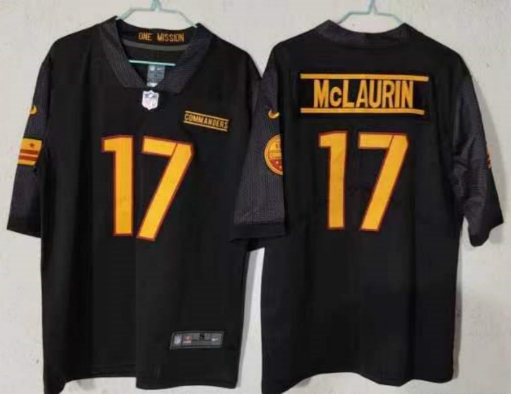 Men's Washington Commanders Terry McLaurin #17 Black Alternate Game Jersey