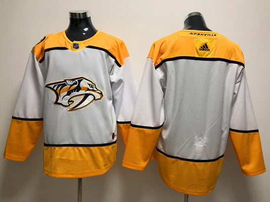 Men's Nashville Predators White Away Authentic Blank Jersey1