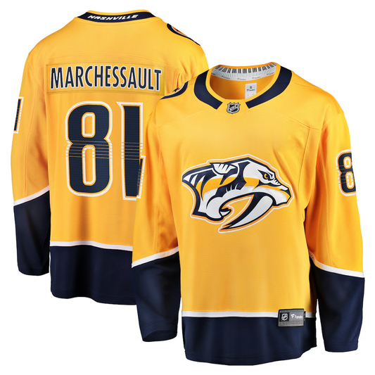 Men's Nashville Predators Jonathan Marchessault #81 Fanatics Gold Home Breakaway Player Jersey