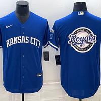 Men's Kansas City Royals Blue Blank Replica Jersey1
