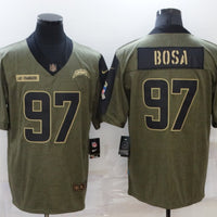 Men's Los Angeles Chargers Joey Bosa #97 Brown Game Jersey1